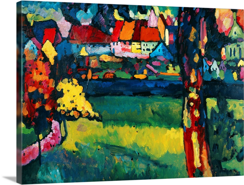 Murnau, 1909 (originally oil) by Kandinsky, Wassily (1866-1944)