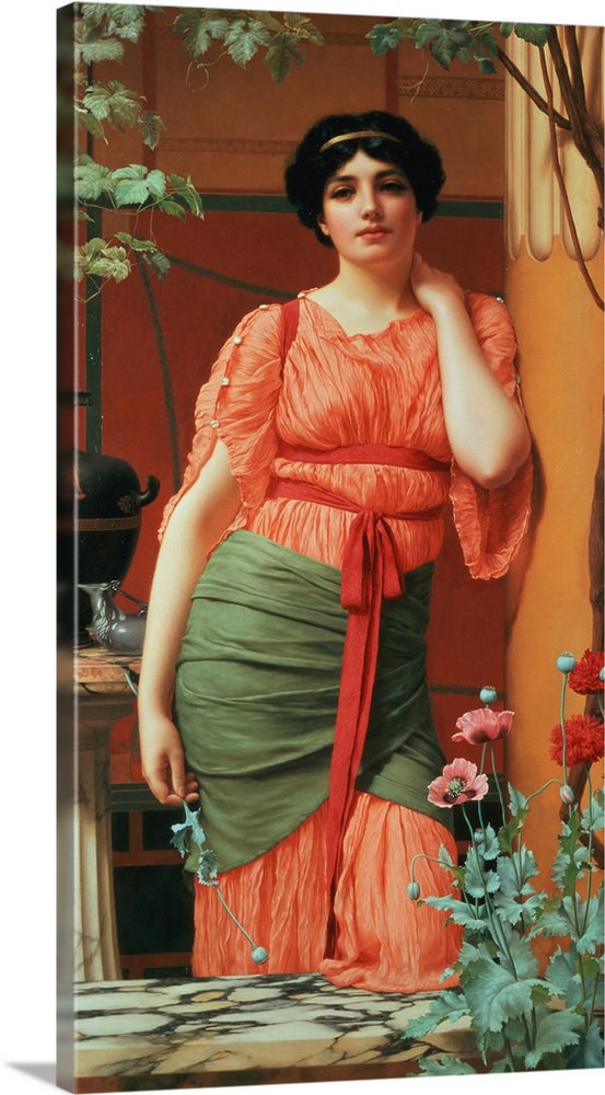 BAL7185 Nerissa, 1906 (oil on canvas); by Godward, John William (1861-1922); 152x83 cm; Private Collection; English, out o...