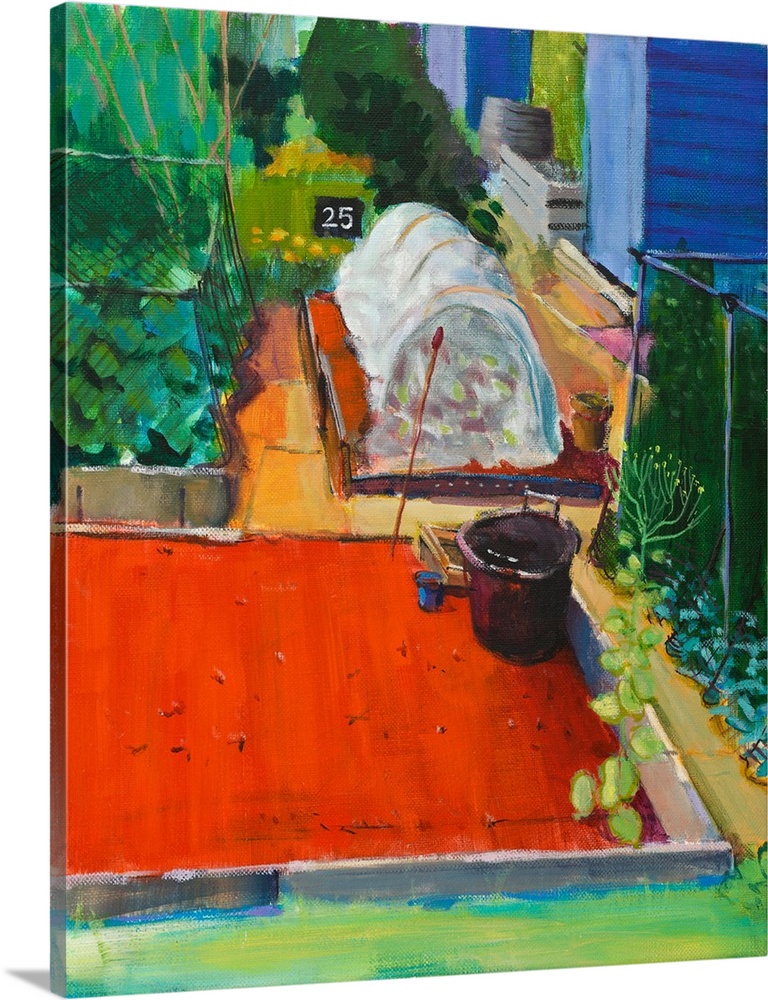 Contemporary painting of a garden.