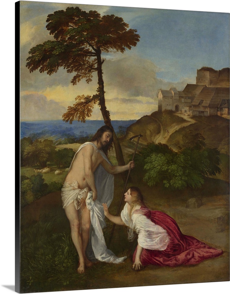 Noli me Tangere, c. 1514, oil on canvas.  By Tiziano Vecelli (c.1488-1576).