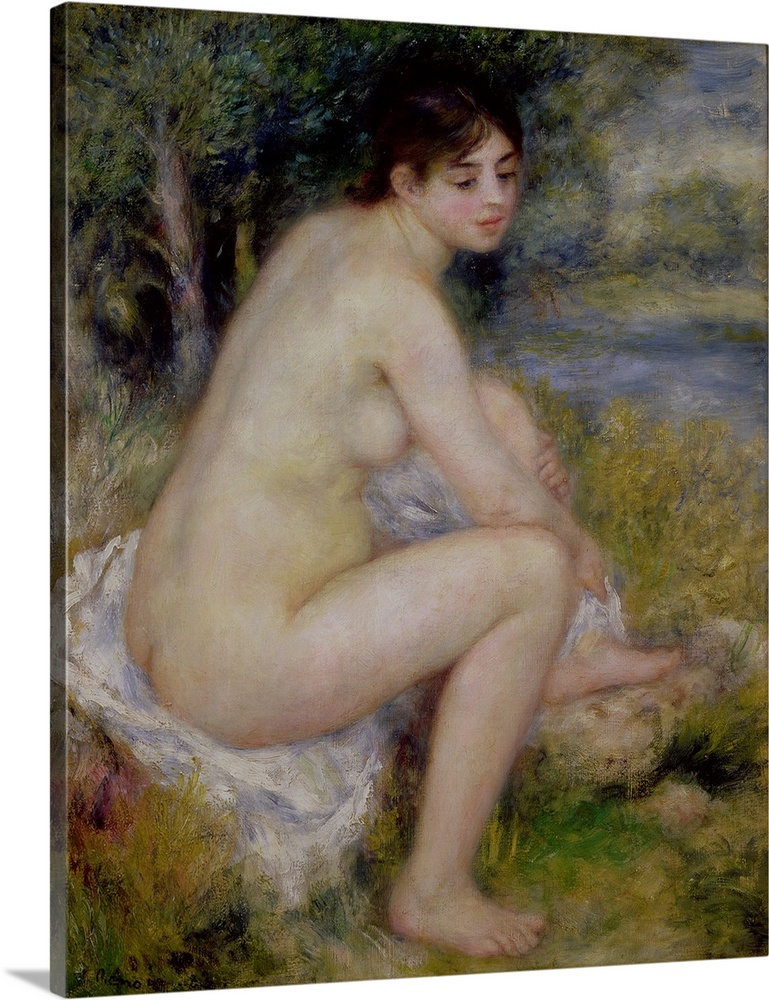 XIR19114 Nude in a Landscape, 1883 (oil on canvas); by Renoir, Pierre Auguste (1841-1919); 65x52 cm; Musee de l'Orangerie,...