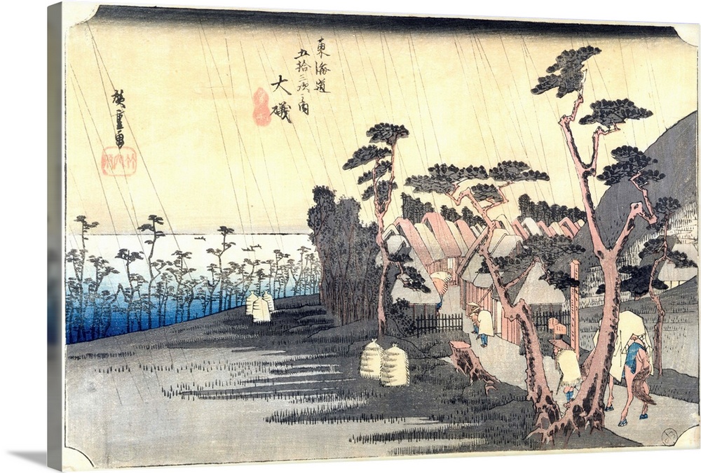 serie des 'Cinquante trois relais du Tokaido'; the old road between Edo and Kyoto;