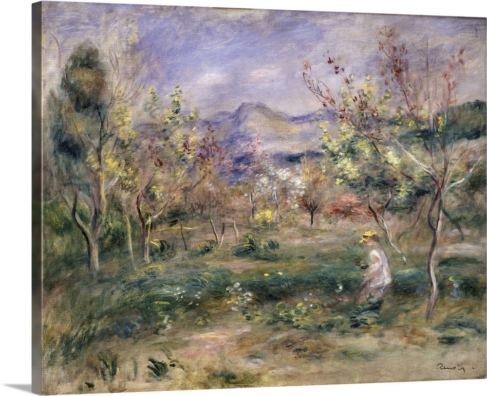 Orchard In Spring (Originally oil on canvas)