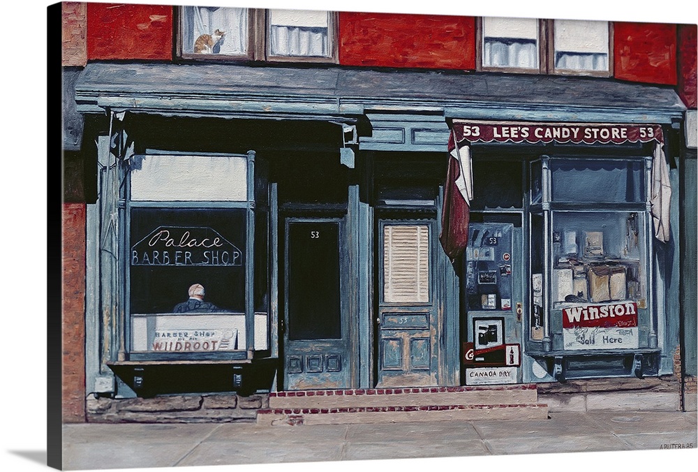 Palace Barber Shop and Lee's Candy Store, Staten Island, New York, 1985