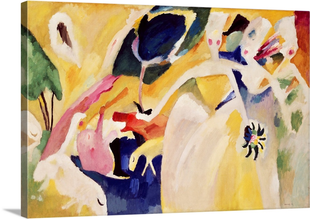 Pastoral, 1911 (originally oil on canvas) by Kandinsky, Wassily (1866-1944)