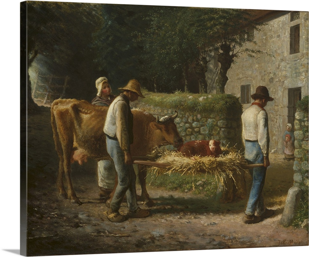 Peasants Bringing Home a Calf Born in the Fields, 1864, oil on canvas.
