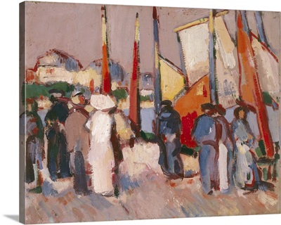 People And Sails At Royan, 1910