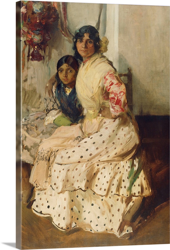 Pepilla the Gypsy and Her Daughter, 1910, oil on canvas.  By Joaquin Sorolla y Bastida (1863-1923).