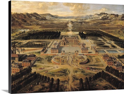 Perspective view of the Chateau, Gardens and Park of Versailles