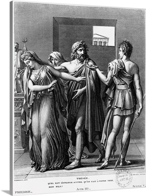 Phaedra, Theseus and Hippolytus, from Act III Scene v of 'Phedre'