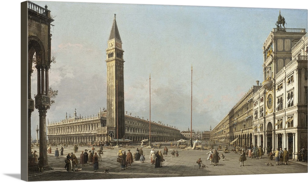 Piazza San Marco Looking South and West, 1763, oil on canvas.  By Giovanni Canaletto (1697-1768).
