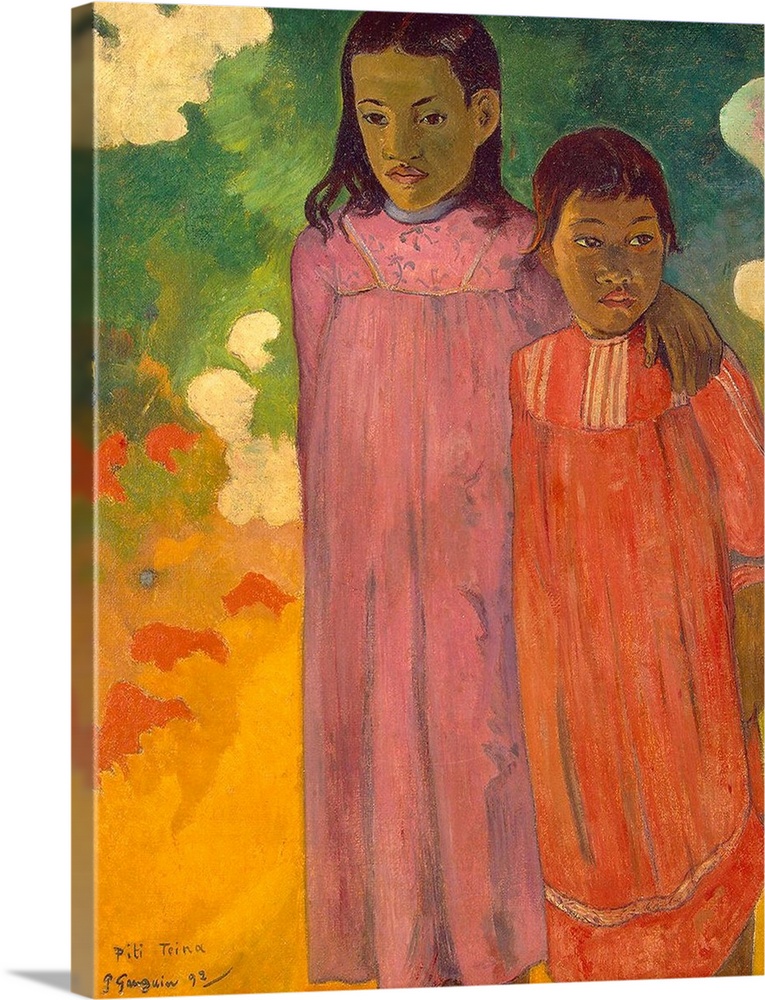 BAL385516 Piti Tiena, 1892 (oil on canvas)  by Gauguin, Paul (1848-1903); Hermitage, St. Petersburg, Russia; French, out o...