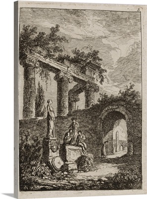 Plate Three from Evenings in Rome, 1763-64