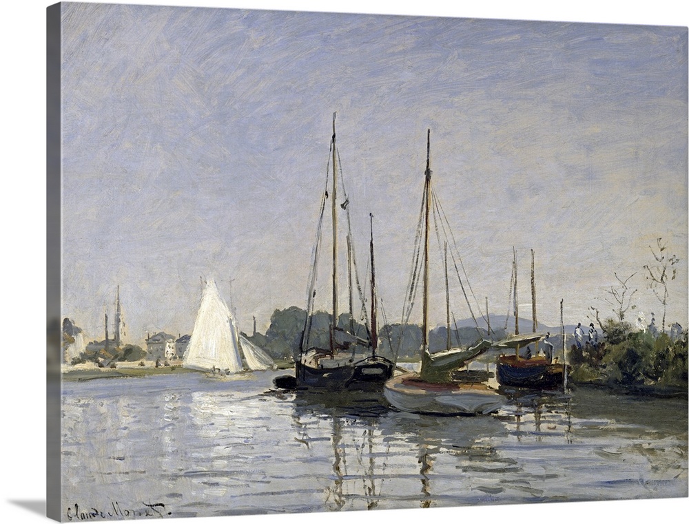XIR55285 Pleasure Boats, Argenteuil, c.1872-3 (oil on canvas)  by Monet, Claude (1840-1926); 49x65 cm; Musee d'Orsay, Pari...
