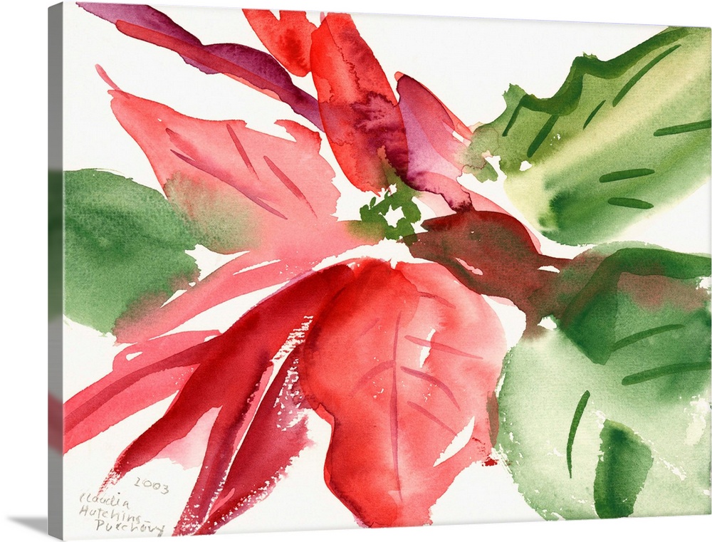Contemporary floral watercolor painting.