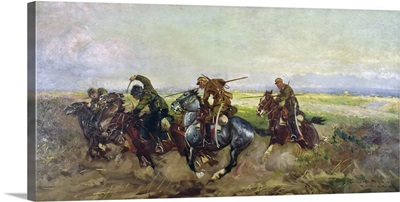 Polish Lancers attacking Russians, 1920