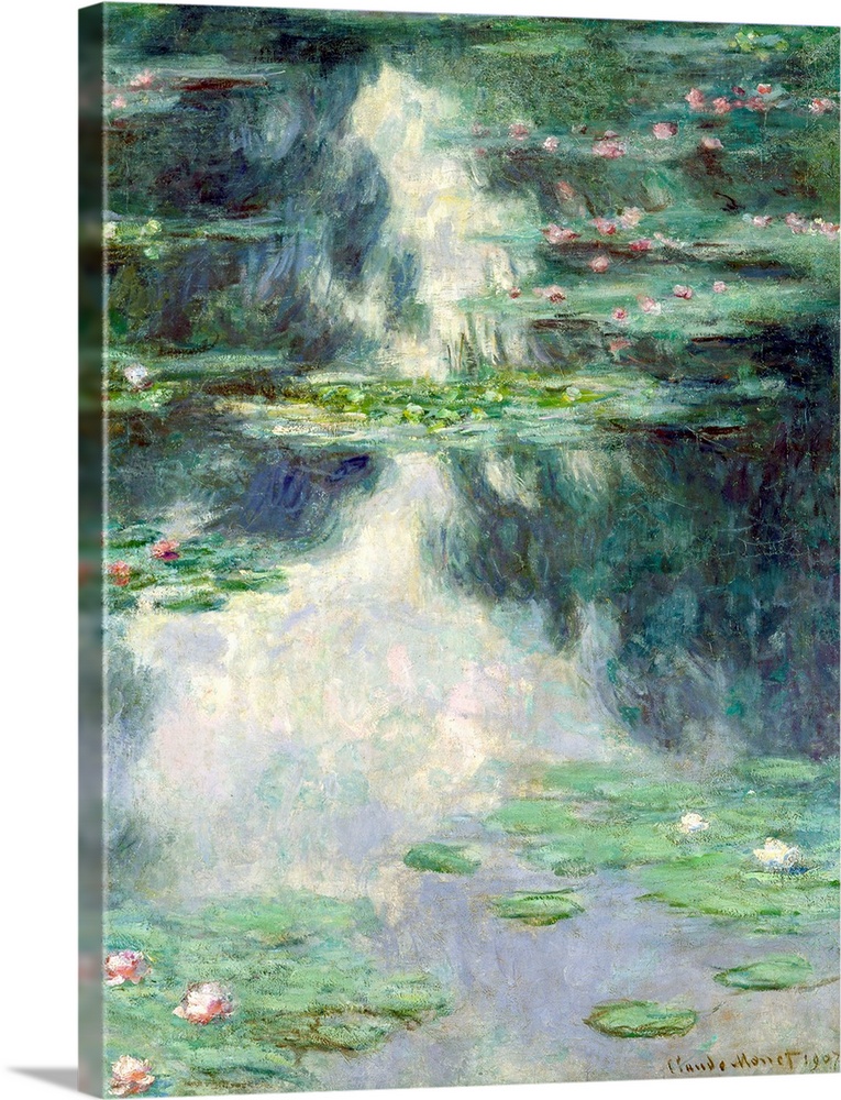 IMJ253460 Pond with Water Lilies, 1907 (oil on canvas) by Monet, Claude (1840-1926); 101.5x72 cm; The Israel Museum, Jerus...