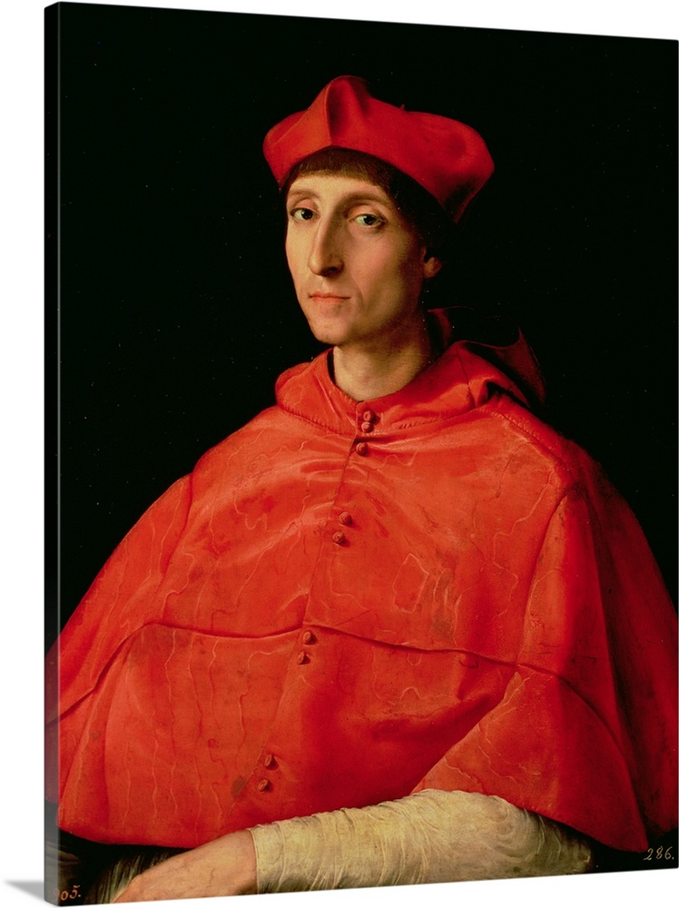 XIR30266 Portrait of a Cardinal (oil on panel); by Raphael (Raffaello Sanzio of Urbino) (1483-1520); 79x61 cm; Prado, Madr...