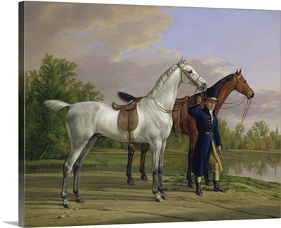 Portrait of a man with two horses, 1825