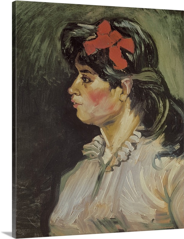Portrait Of A Woman With A Red Ribbon, 1885 | Great Big Canvas