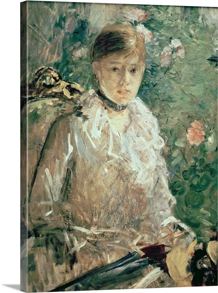 XIR154130 Portrait of a Young Lady (oil on canvas)  by Morisot, Berthe (1841-95); Musee Fabre, Montpellier, France; (add. ...