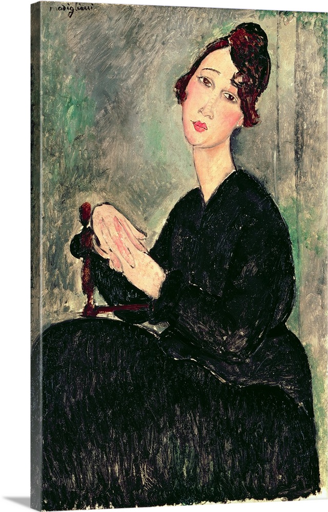 CH100787 Portrait of a Young Woman (The Concierge) c.1916 (oil on canvas) by Modigliani, Amedeo (1884-1920); 55x46.3 cm; P...