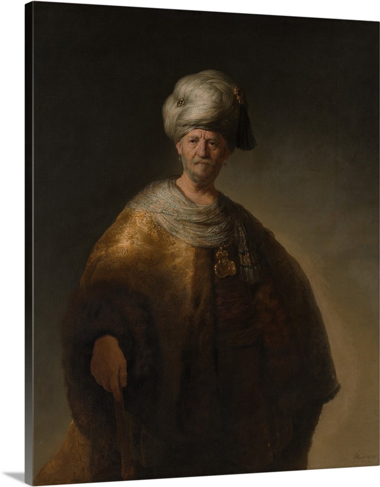 Portrait of an Oriental Man, The Noble Slav, 1632, oil on canvas.  By Rembrandt van Rijn (1606-69).