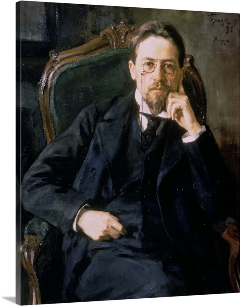 BAL77607 Portrait of Anton Pavlovich Chekhov, 1898  by Braz, Osip Emmanuilovich (1873-1936); oil on canvas; 102x80 cm; Tre...