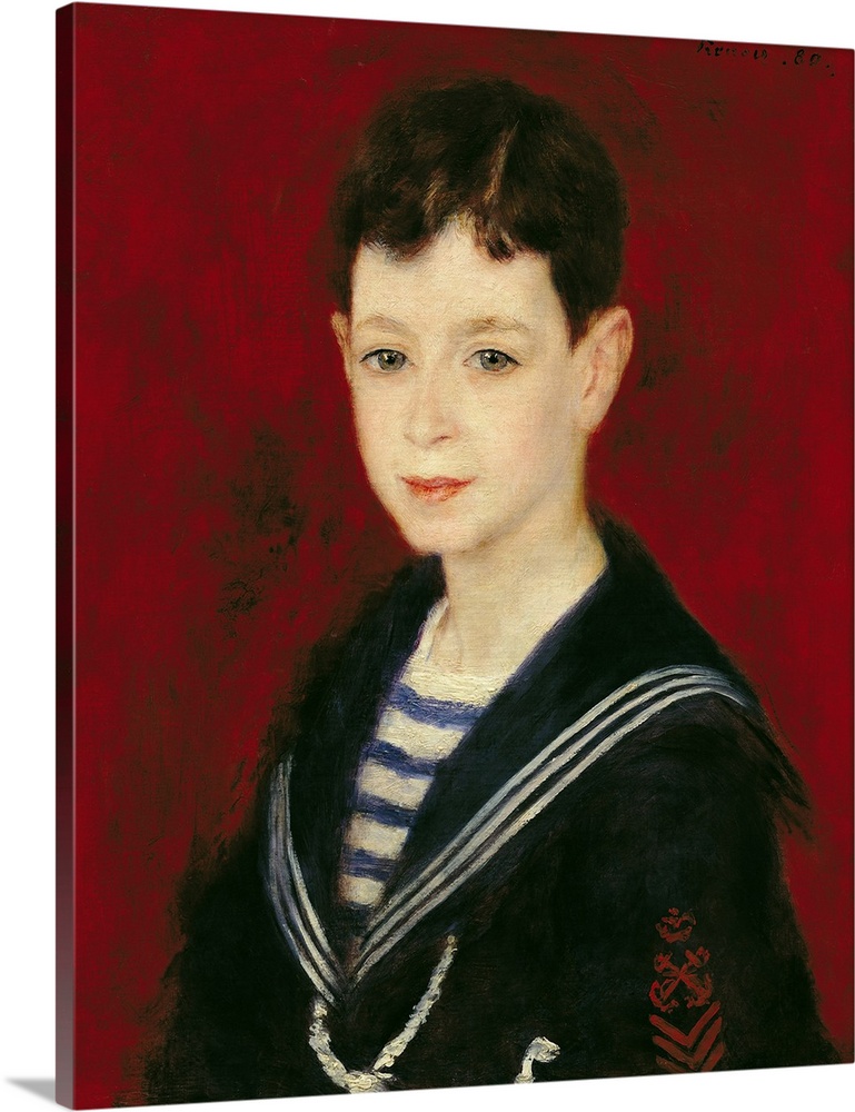 XIR161376 Portrait of Fernand Halphen (1872-1917) 1880 (oil on canvas)  by Renoir, Pierre Auguste (1841-1919); 46x38 cm; M...