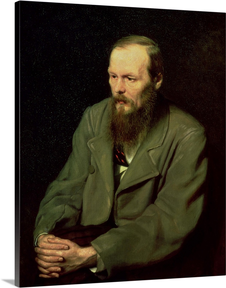 XIR67923 Portrait of Fyodor Dostoyevsky (1821-81) 1872 (oil on canvas)  by Perov, Vasili Grigorevich (1833-82); 99x80.5 cm...