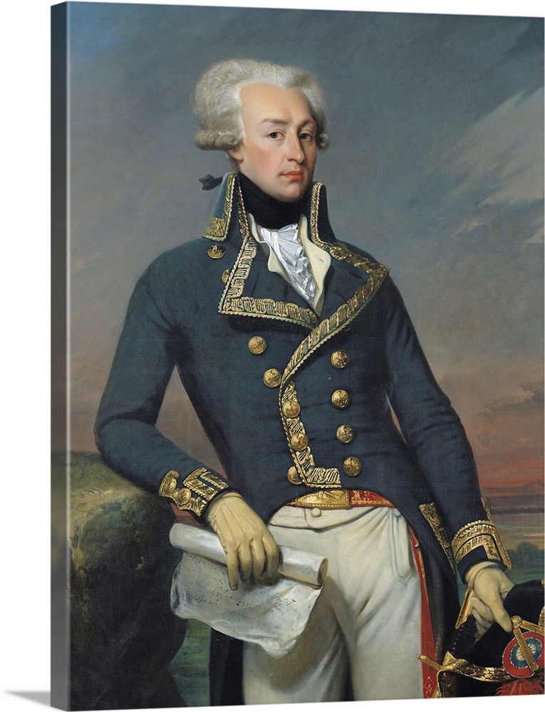 XIR80037 Portrait of Gilbert Motier (1757-1834) the Marquis de La Fayette as a Lieutenant General, 1791 (oil on canvas); b...