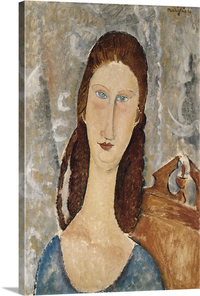 CH378370 Portrait of Jeanne Hebuterne (oil on canvas) by Modigliani, Amedeo (1884-1920); Private Collection; (add.info.: J...