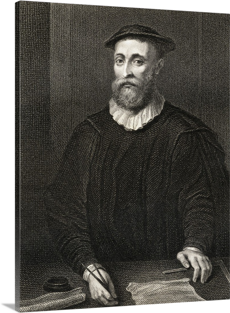 JOHN KNOX , C.1514-1572.  Leader of Scottish Reformation..From the book .Lodge.s British Portraits. published London 1823.