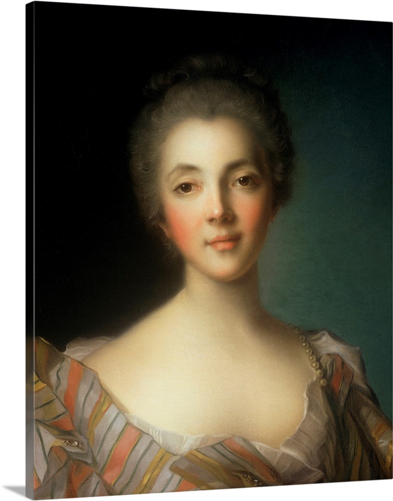 LST204499 Portrait of Madame Dupin (1706-95) (oil on canvas) by Nattier, Jean-Marc (1685-1766)