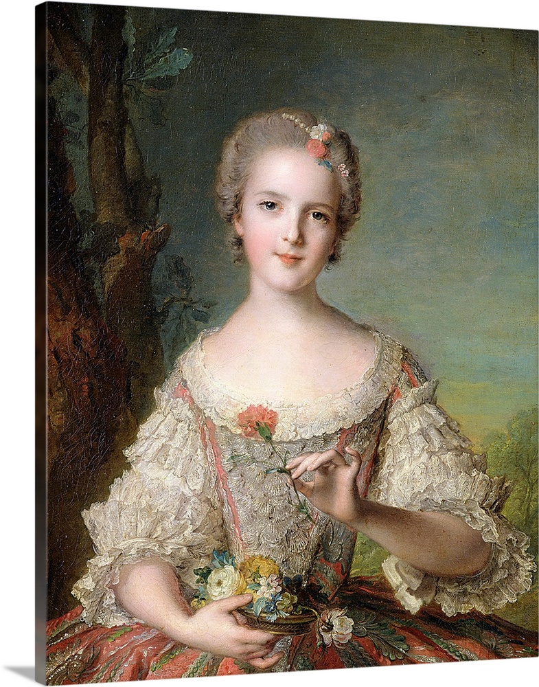 Portrait of Madame Louise de France (1737-87) at Fontevrault, 1748 (oil on canvas); by Nattier, Jean-Marc (1685-1766)