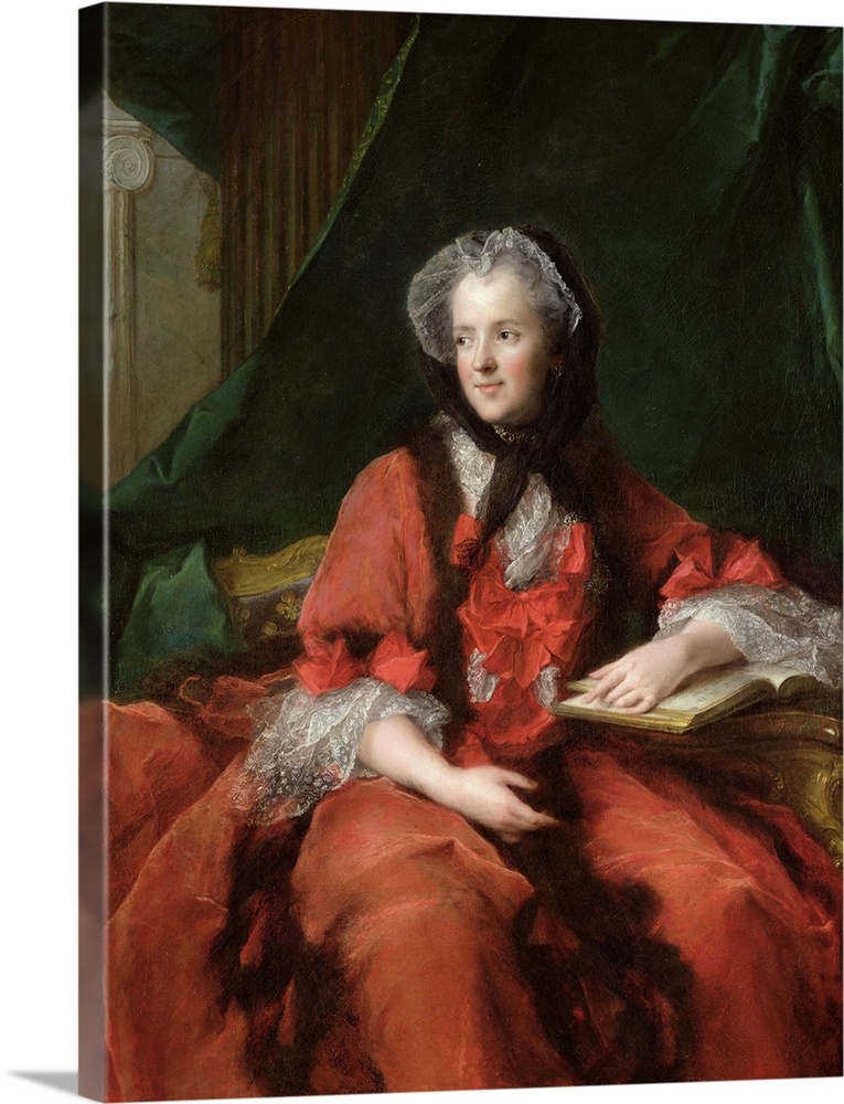 XIR91010 Portrait of Madame Maria Leszczynska (1703-68) 1748 (oil on canvas); by Nattier, Jean-Marc (1685-1766); 138.9x107...