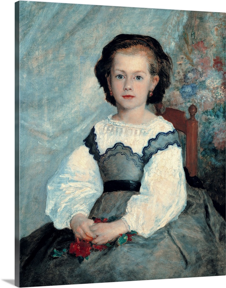 XIR19841 Portrait of Mademoiselle Romaine Lacaux, 1864 (oil on canvas)  by Renoir, Pierre Auguste (1841-1919); 81x65 cm; C...