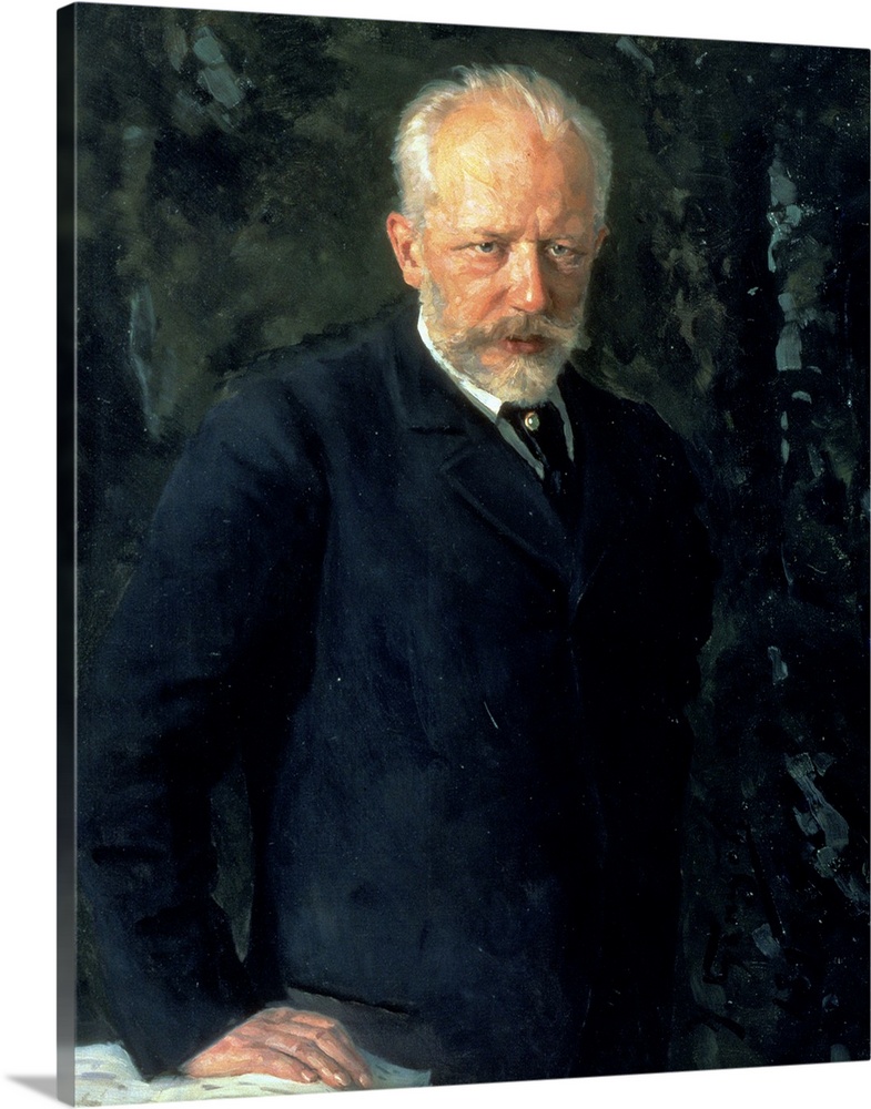 BAL75847 Portrait of Piotr Ilyich Tchaikovsky (1840-93), Russian composer, 1893 (oil on canvas)  by Kuznetsov, Nikolai Dmi...