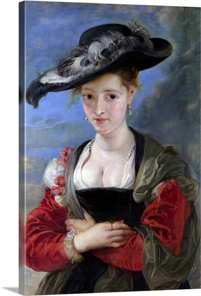 Portrait of Susanna Lunden, ?, Le Chapeau de Paille c. 1622-5, oil on panel.  By Peter Paul Rubens (1577-1640).