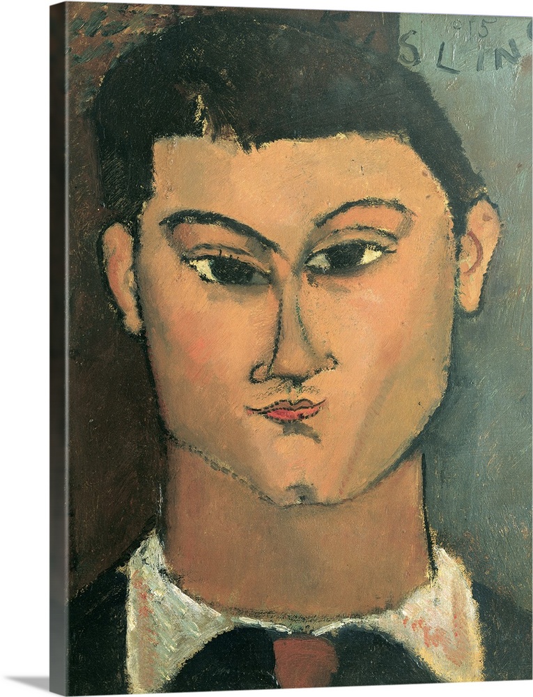 ELC858213 Portrait of the Painter Mois.... Kisling, 1915 (oil on canvas) by Modigliani, Amedeo (1884-1920); Pinacoteca di ...