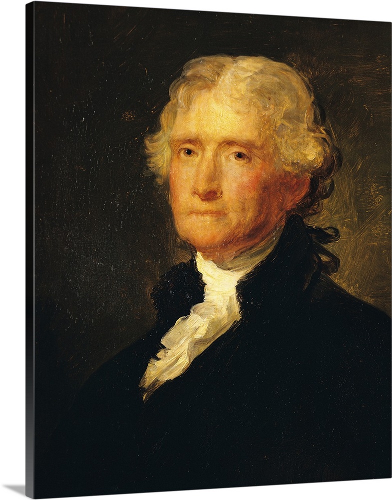 XIR102584 Portrait of Thomas Jefferson, after a painting by Gilbert Stuart (1755-1828) (oil on canvas)  by Healy, George P...