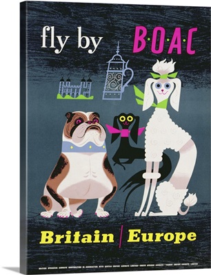 Poster advertising British Overseas Airways, c.1962
