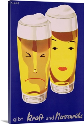 Poster advertising German Beer, c.1950