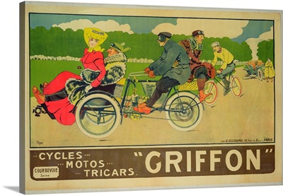 Poster advertising 'Griffon Cycles, Motos