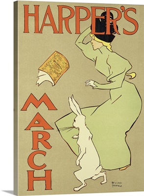 poster advertising 'Harper's Magazine, March edition', American, 1894