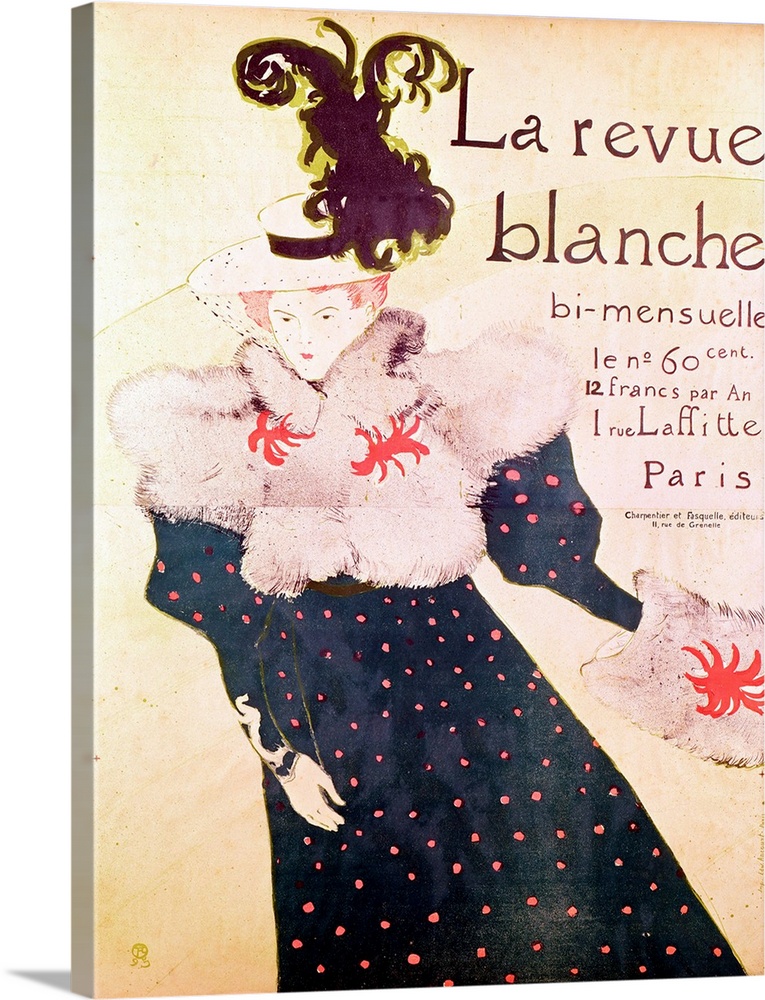 XIR162939 Poster advertising 'La Revue Blanche', 1895 (litho)  by Toulouse-Lautrec, Henri de (1864-1901); lithograph; Muse...