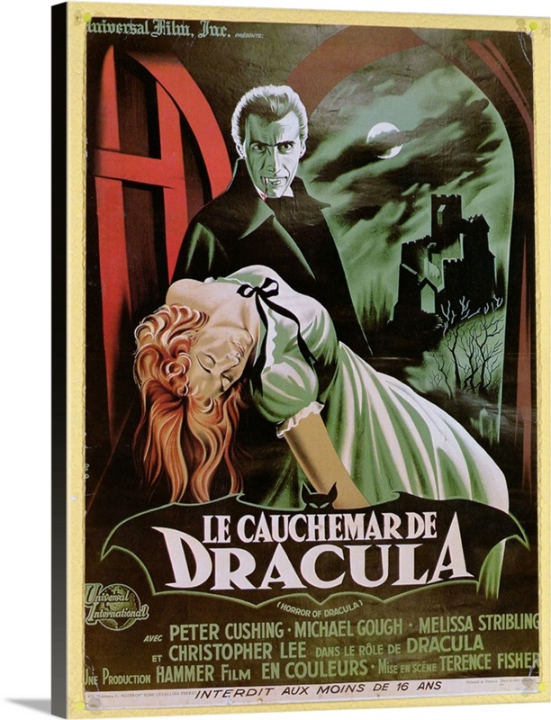 Horror Of Dracula - Vintage Movie Poster (Italian) Solid-Faced Canvas Print