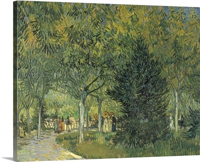 Promenaders, Jardin du Poete, Arles, 1888