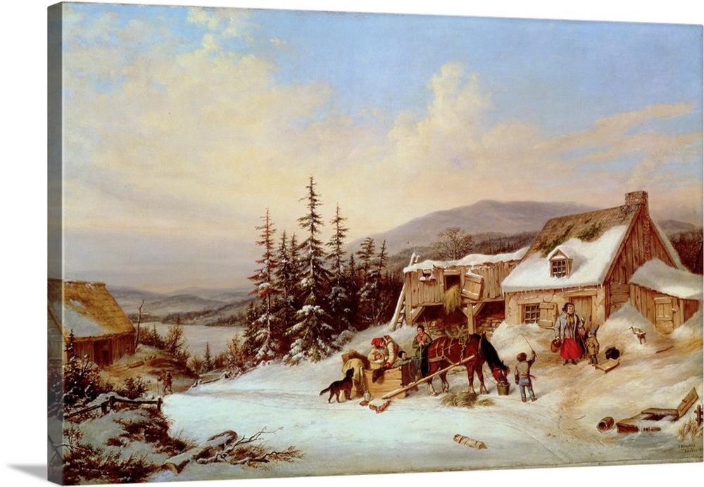 BAL23099 Quebec (oil on canvas); by Krieghoff, Cornelius (1815-72); Private Collection; Canadian, out of copyright