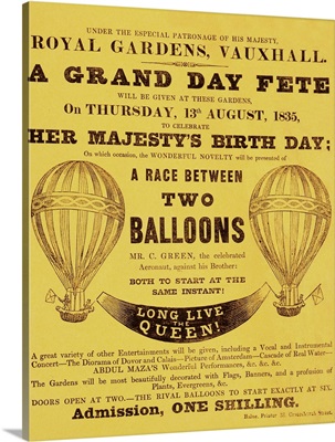Race Between Two Balloons - Poster